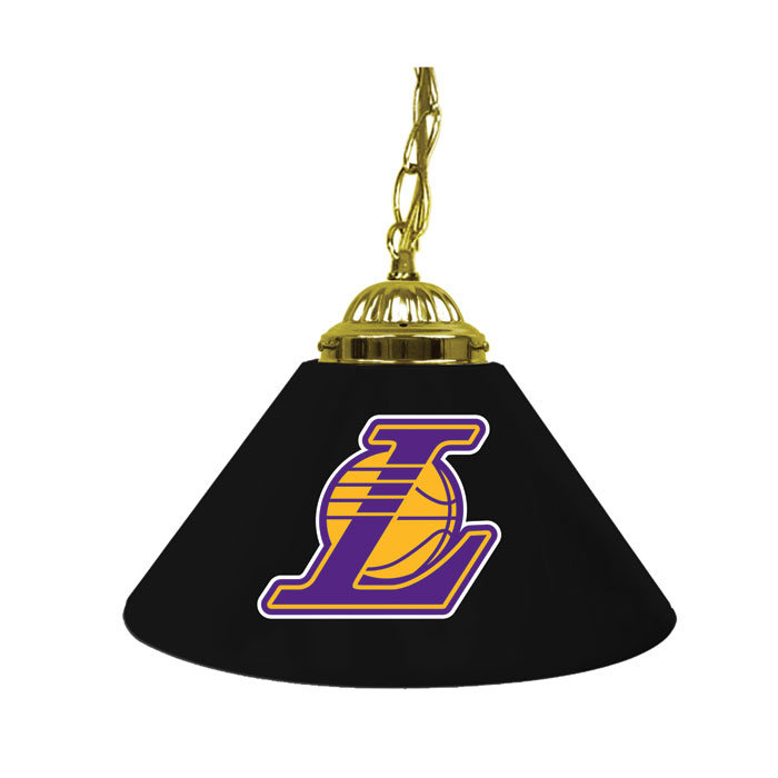 Luminaire suspendu conique à 1 lumière pour table de billard NBA, Lakers de Los Angeles