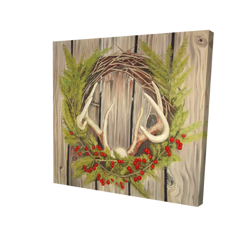 Décoration de Noël avec couronne de Noël et panache