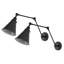Bras articulé noir mat à 2 lumières Anabiya-1252894741