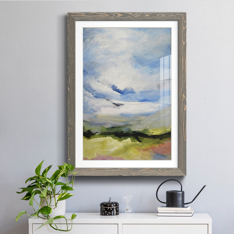Autour des nuages Iv - impression de cadre photo sur papier, H 31,5 po x l 23,5 po x P 1,5 po, gris