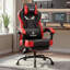 Fauteuil de jeu inclinable et ergonomique en cuir synthétique haut dossier avec repose-pieds 400 lb-1877704228