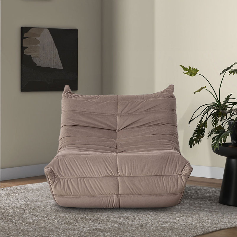 Fauteuil à billes en tissu, Tissu brun