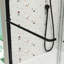 Porte de douche de baignoire, verre trempé 1/4 po, noir mat, poignée en acier inoxydable, fuite, coulissement lisse de la salle de bain, accessoire