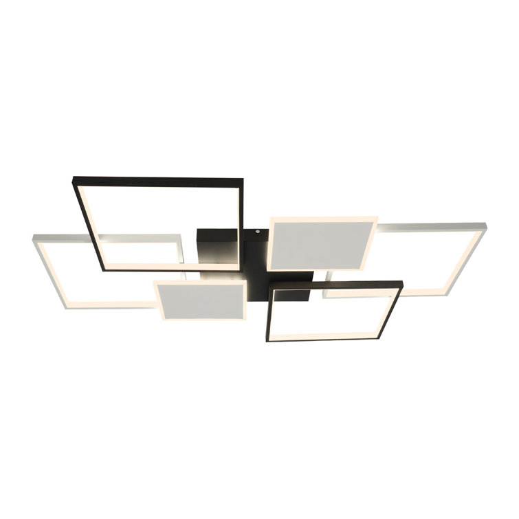 Modern Rectangular Elegant Dimmable Led Ceiling Light With Remote Control