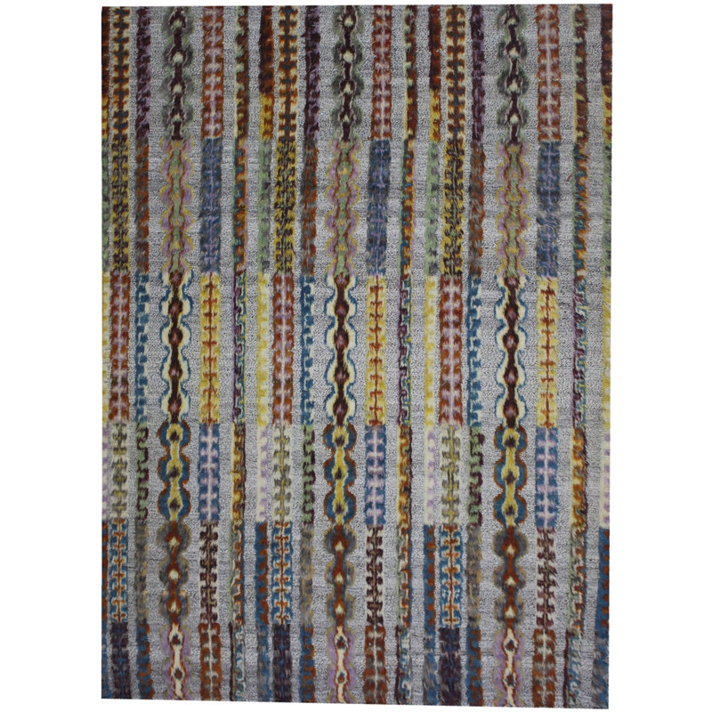 Geometric Hand Knotted 240cm X 301cm Area Rug