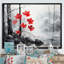 Bianchina, forêt monochrome rouge minimaliste II - forêt, art mural-544809296-544809389