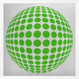 Silver Leaf Graphic Green' Framed Graphic Art Print
