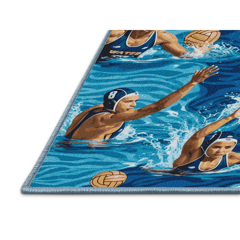  Tapis lavable Water-Polo Sports, Rectangulaire 2 pi x 3 pi