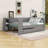 Full Upholstered Daybed with USB Ports, Trundle and Shelves-602171385