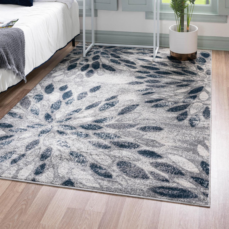 Aamia Abstract Area Rug, Rectangle 8' x 10', Gray
