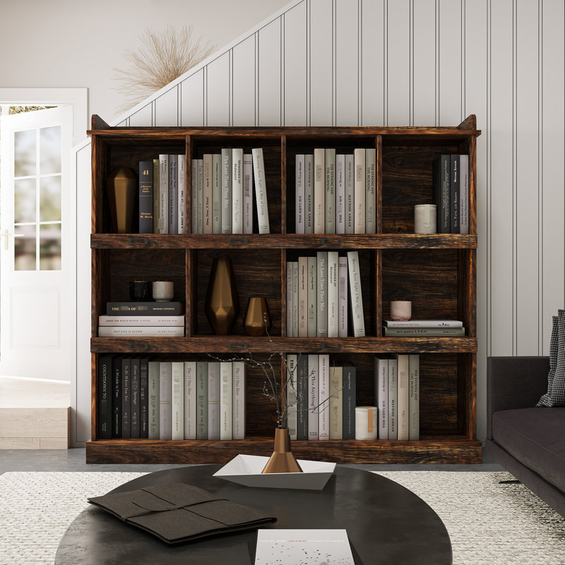 Bibliothèque à 10 tablettes. Rangement avec style. Panneau de particules de 15 mm et panneau de 3 mm Conception. 54,13 "X 11,64" 48,23 Bibliothèque -, pour livres, reliures, photos, objets de collection. Fabrication. Entretien facile.
