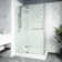 Monteray 48" W x 32" D x 79" H Hinged Frameless Shower Enclosure with 3/8  Clear Glass & Base