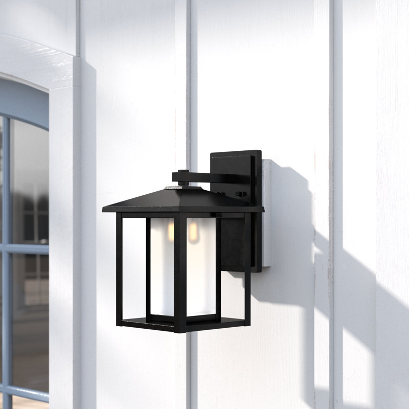 Vermont LED Wall Light, Black, 14" H x 9" W x 10.5" D