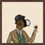 « boxer wine snob », reproduction d’impression encadrée-21849971