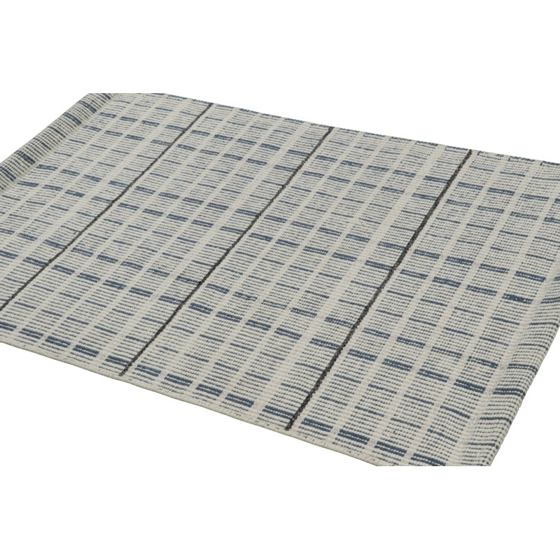 Wool Geometric Area Rug, Rectangle 5' x 7'