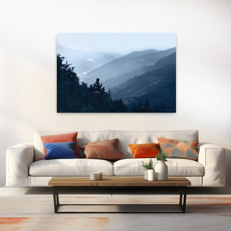 Art contemporain, paysage abstrait, New retrouvé, H 60 po x l 40 po