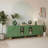 70.9" Modern Green TV Stand with Storage, Arched Glass Doors & Drawers, Multi-Use Sideboard Buffet Cabinet-1654399419