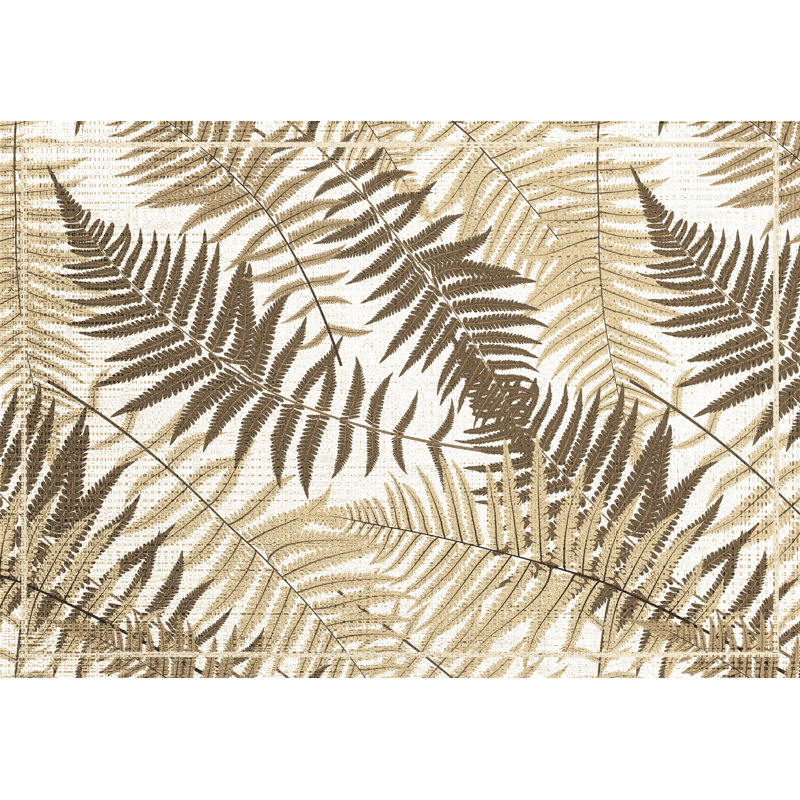 Gwennan Rectangle Floral Vinyl Area Rug, Rectangle 160 x 230cm