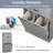 Bathroom Storage Cabinet Grey, Material & Painted, 2 Laundry , Adjustable Shelf, Tipping, Doors And Drawer In Board Painted Finish, For Home-1129730417