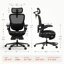 Chaise de bureau ergonomique noire Cablady-1558858988
