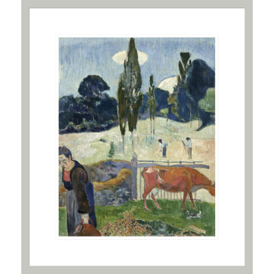 «The Red Cow» par Paul Gauguin - Estampe numérique encadrée