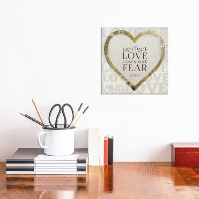 Gold Foil And Black Text Scriptures 4 by Melody Hogan - Wrapped Canvas Print