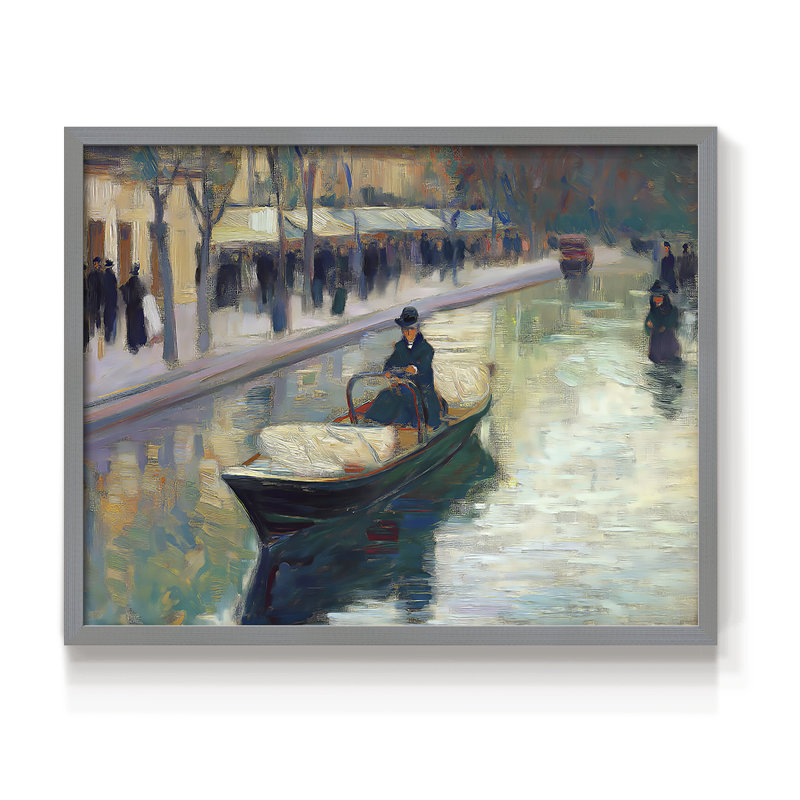 Nautical Series-XVIII - Reproduction encadrée - Restickable, H 16 po x l 20 po, Gris