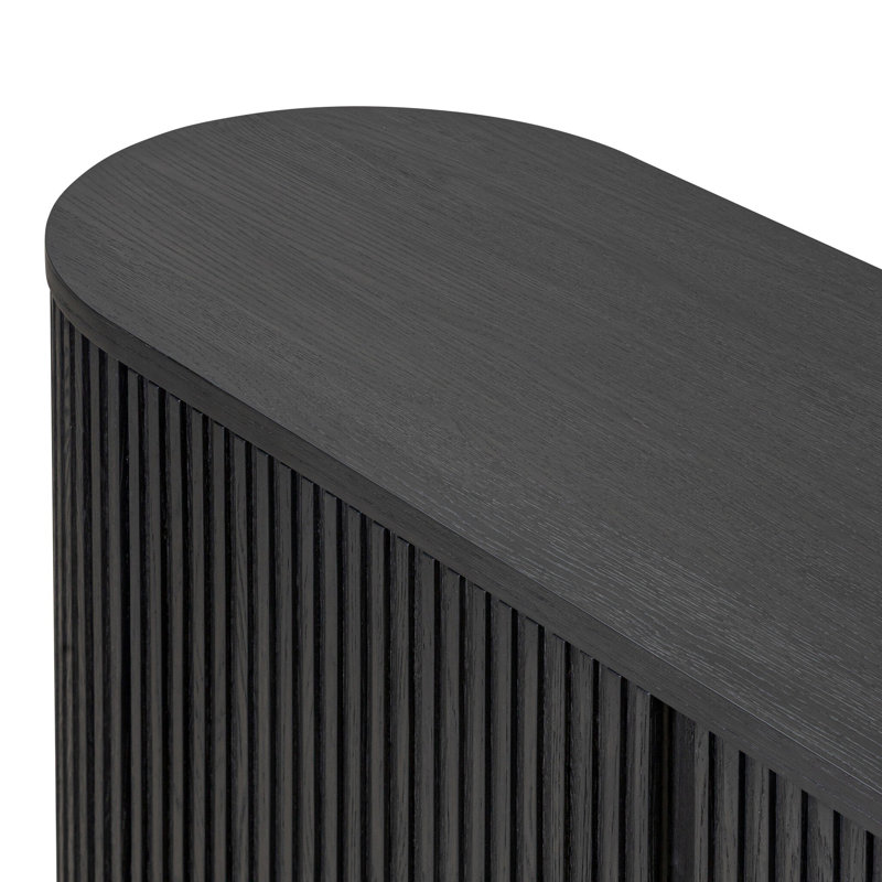 Delphi Media Console-Desert Oak, Black Oak