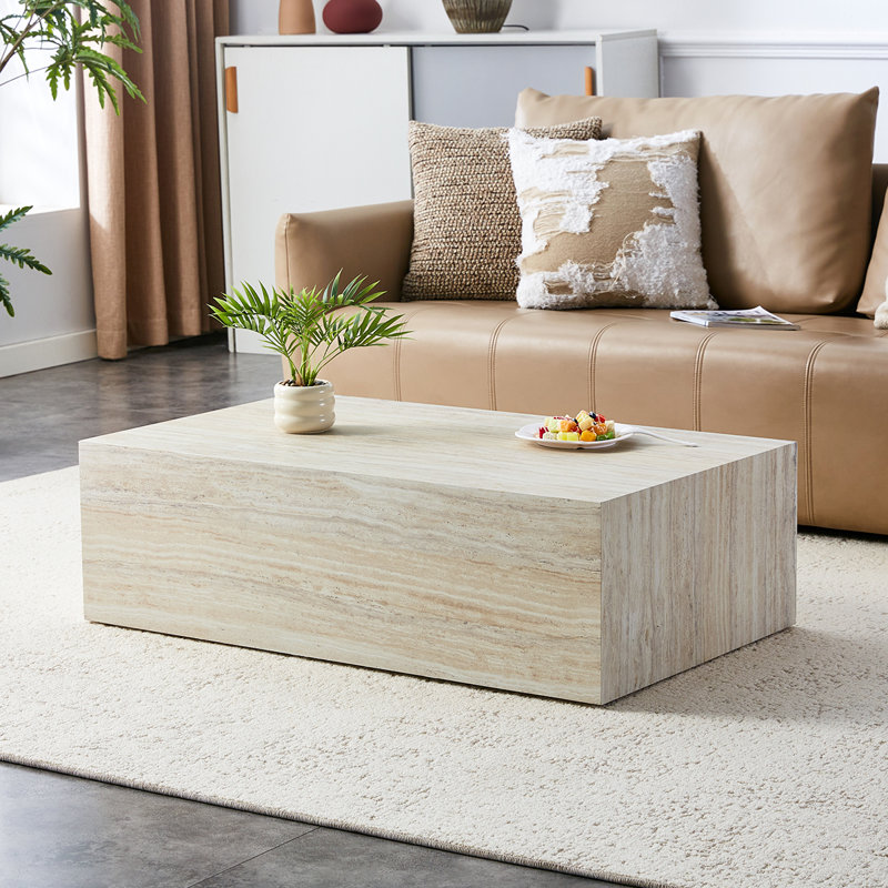 Table basse en bois, Bois beige