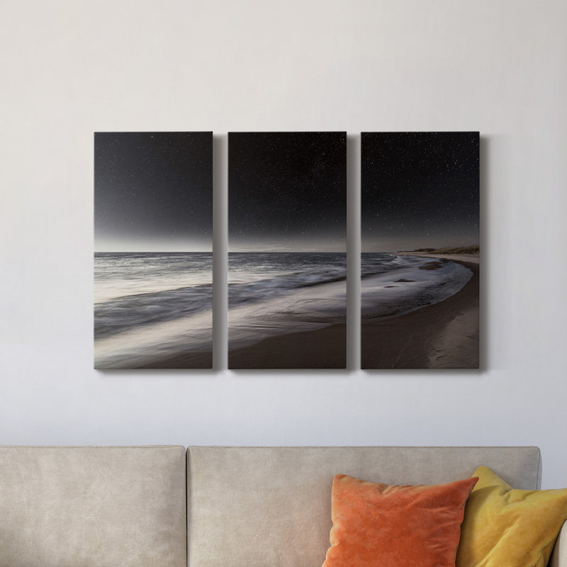 Nuit magique - photographie sur toile tendue 3 pièces, H 60 po x l 120 po x P 1 po