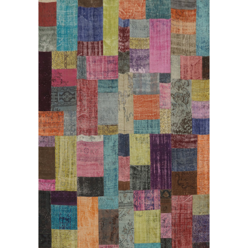 Handmade Patchwork Distressed Area Rug 8x10