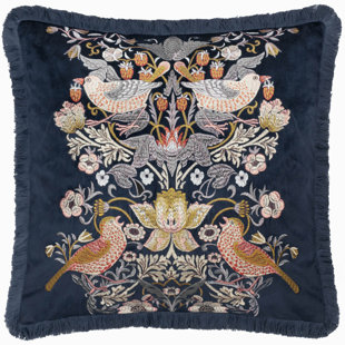 Strawberry Thief Floral Square Cushion Cover