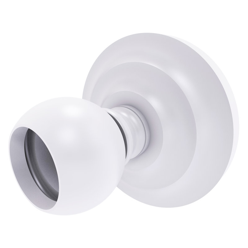 Écusson de rideau de douche leamore, Blanc mat