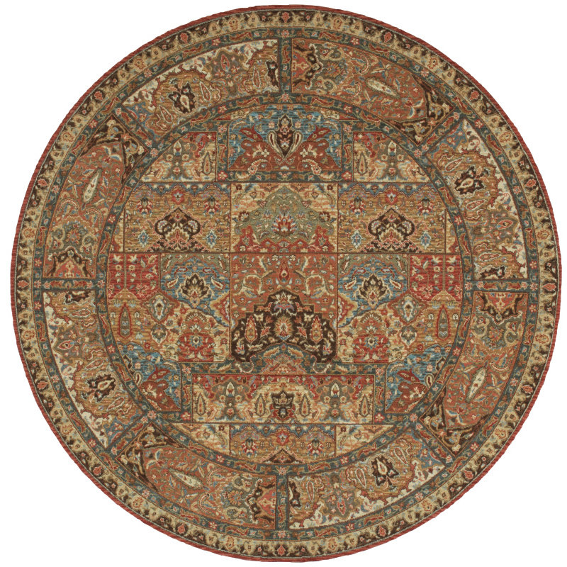 Neddra Wool Oriental Indoor Rug, Round 5'10"