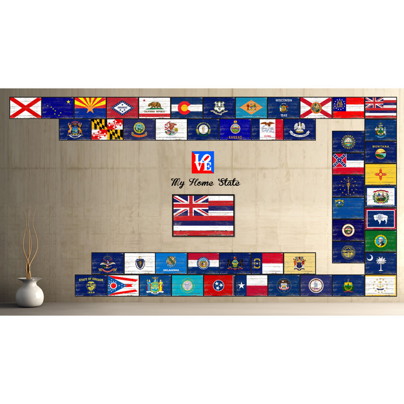 " Hawaii State Flag ", 13" H x 17" W