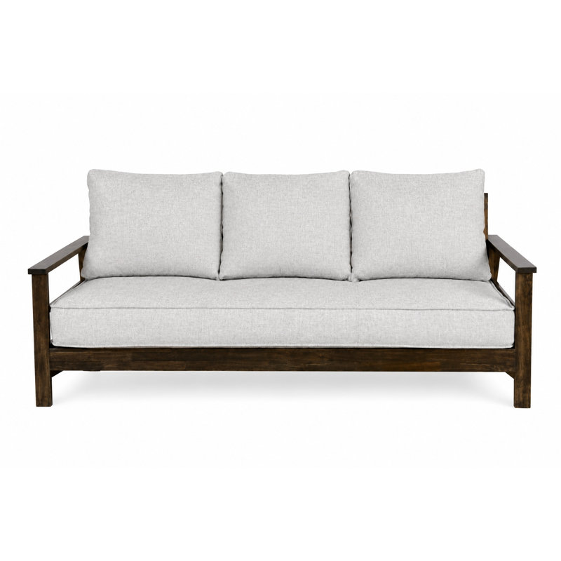 Pendleton Wood Frame Studio Sofa, Malou Silver