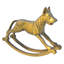 Midcentury Brass Rocking Dog