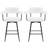 Kiylan Swivel Upholstered 26.7" Sherpa Counter Stool with Curved Wing Back and Metal Frame-983346168