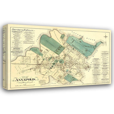 Art sur toile tendue Trent Austin Design® Hopkins Gallery: Annapolis Maryland Landowner, Hopkins 1878