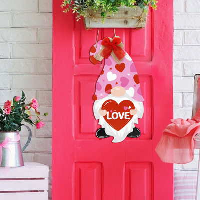 Panneau de porte en bois pour la Saint-Valentin