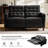 Passaic 59.7" Mid-Century Modern Faux Leather Oversized Dual-Motor Power Reclining Loveseat-1131447680