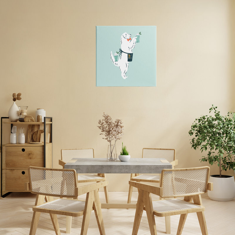 «Mint Julep Dog Canvas» par Krissy Mast, H 17 po x l 17 po