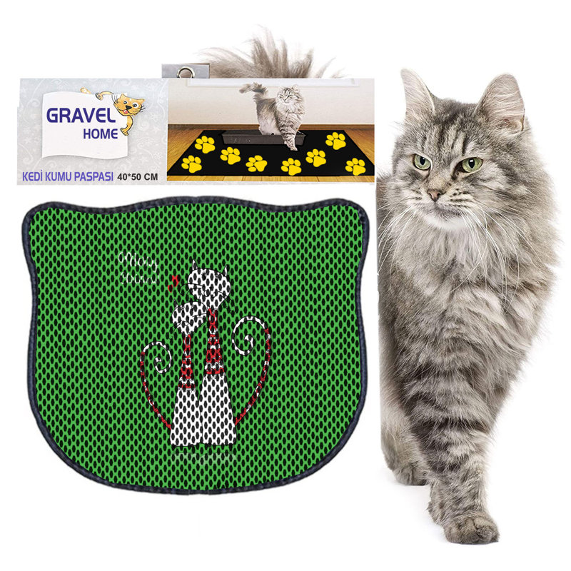 Durable Cat Litter Mat, 15.7 x 19.7 inches | 50% PVC / 50% Polyester, Machine Washable & Vacuum Friendly | Perfect for Easy Cleanup, Non-Slip Design to Keep Your Home Clean & Fresh, Ideal for Pet Owners