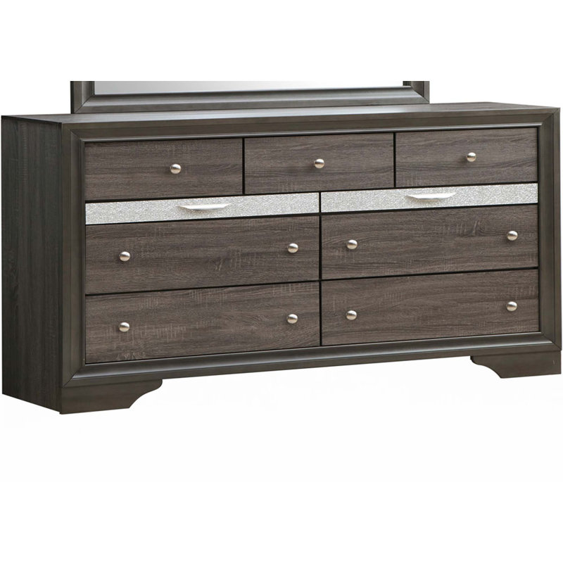 Commode 9 tiroirs, Gris