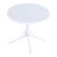4 pièces de fauteuils empilables en PP gris chaud et table ronde blanche de 36 pouces pour un usage intérieur / extérieur de haute qualité