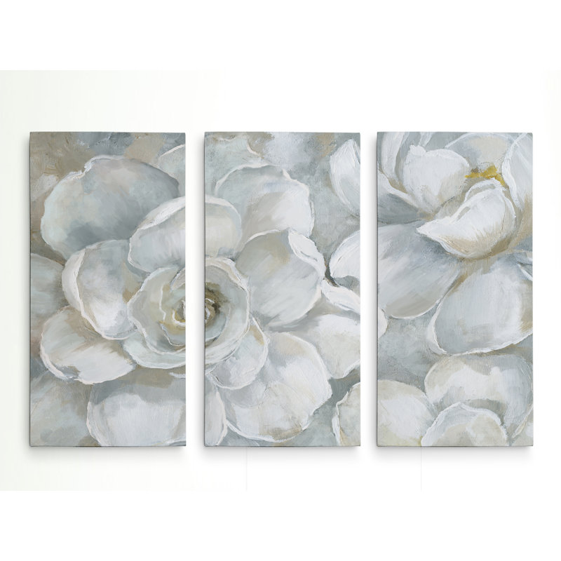 Gardenia - Reproduction d'art sur toile tendue à pièces multiples, H 40 po x l 60 po x P 1,5 po
