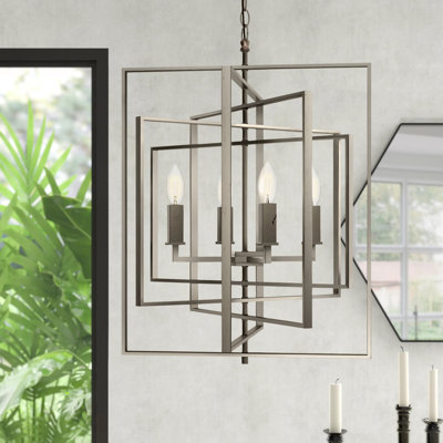Lustre géométrique de style lanterne à 4 lumières Hessle