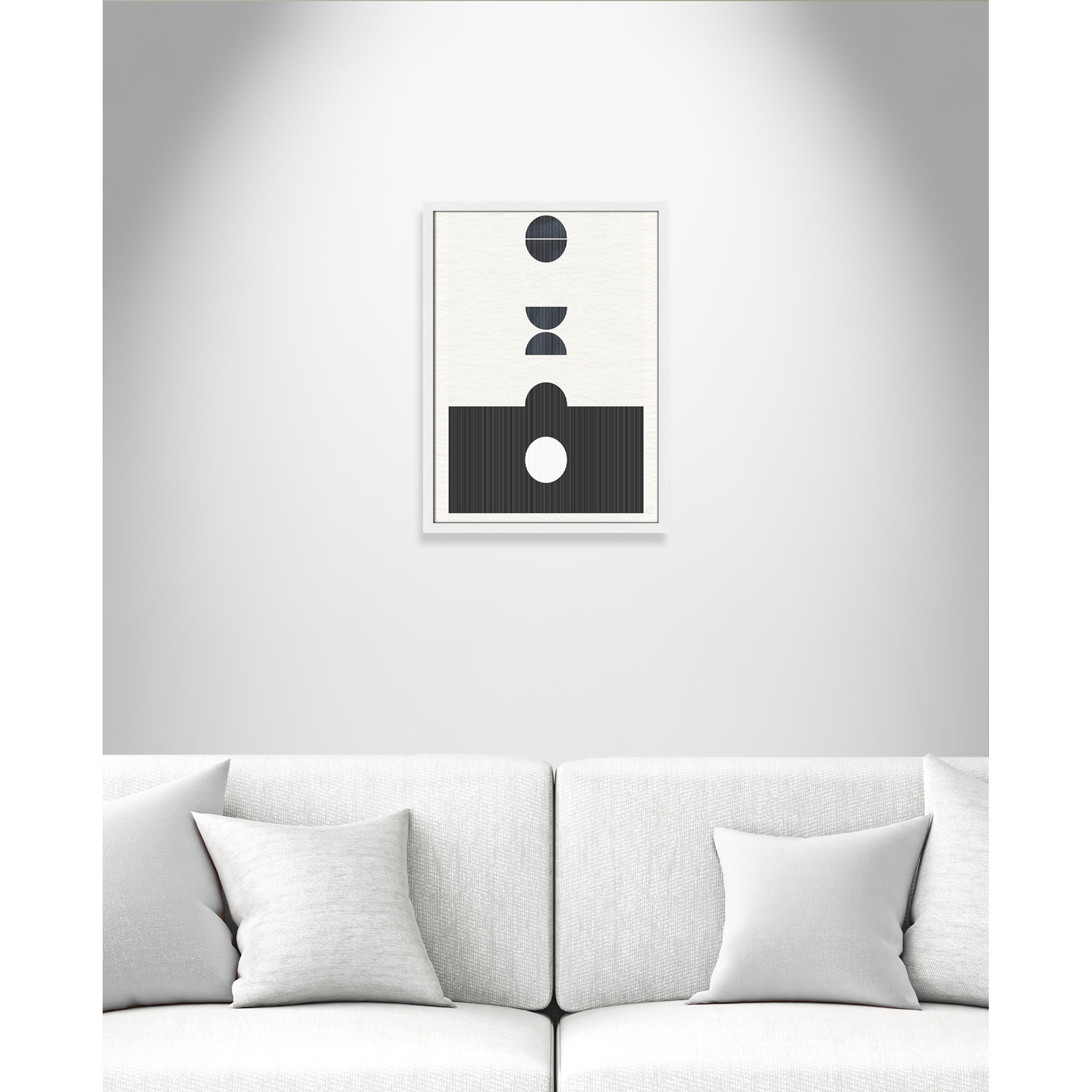 Eclipse I by Susan Jill, Satin White Framed, 23" H x 17" W x 0.75" D