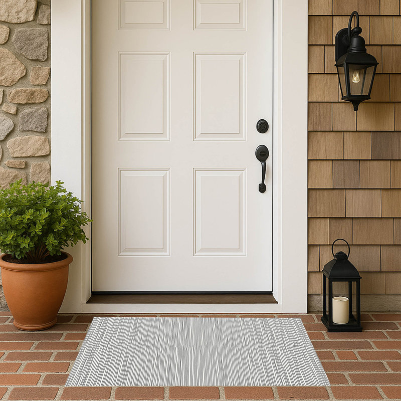 Eric Outdoor Doormat, Blue, 21" W x 34" L