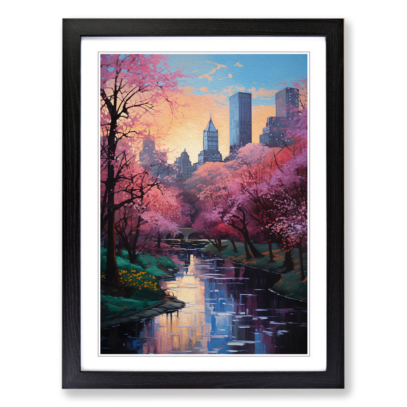 Central Park Informel - Framed Print, Black Framed, 34cm H x 25cm W x 2cm D